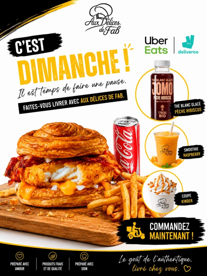 🛵 Aujourd’hui, envie de rester tranquille ? Retrouvez Aux Délices de Fab en…